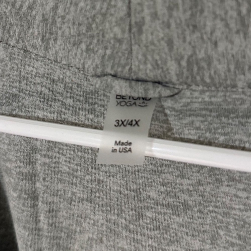 Beyond Yoga 3pc Lounge Set Robe Camisole Pants Silver Mist Gray Womens 2X 3X 4X - Picture 4 of 11